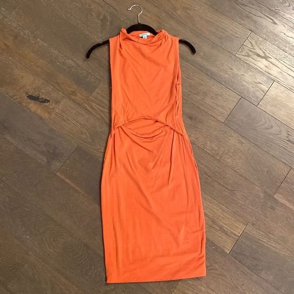 Kookai Dresses & Skirts - Kookai Fitted Dress with Cutout, Salmon
